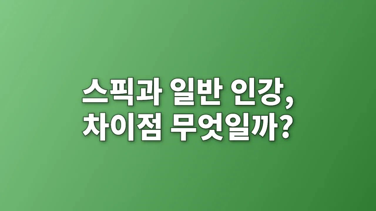스픽과 일반 인강, 차이점 무엇일까?